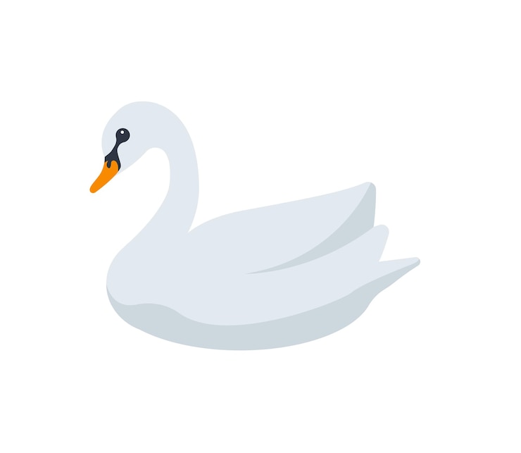 Vector cisne vector icono aislado. ilustración de emojis. emoticon de vector de cisne