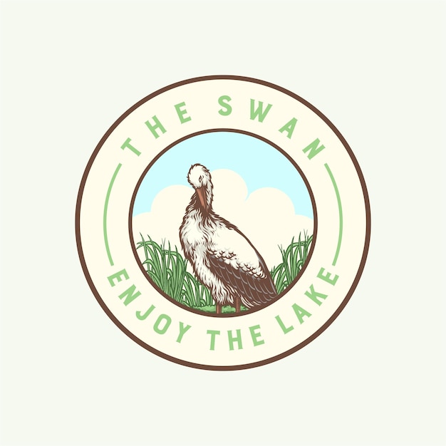 cisne con vista vintage