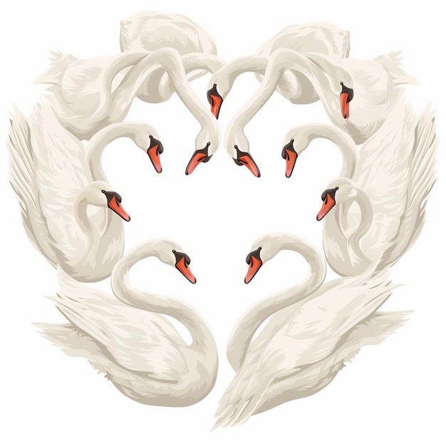 Los cisnes que forman el corazón 2