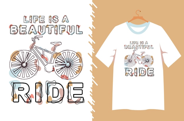 Cita de bicicleta para diseño de camiseta