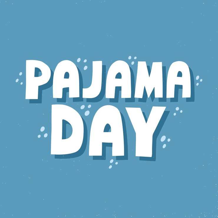Vector cita del día de pijama. letras vectoriales dibujadas a mano para camiseta, tarjeta, cartel.