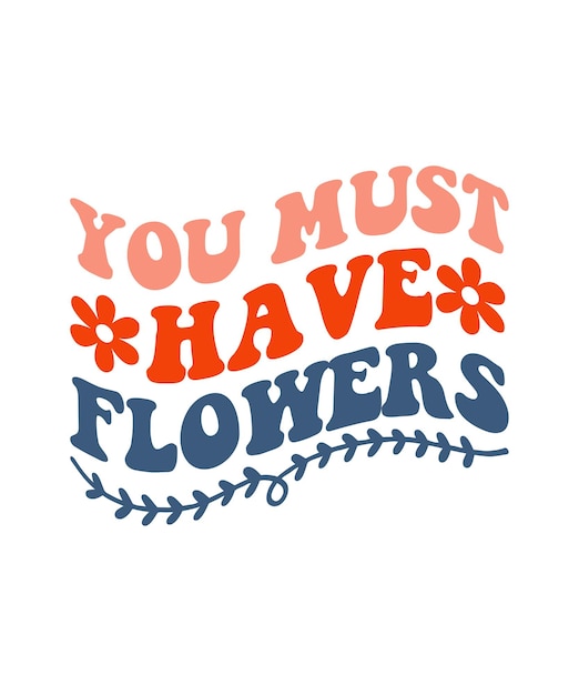 Cita de flores retro Diseño SVG