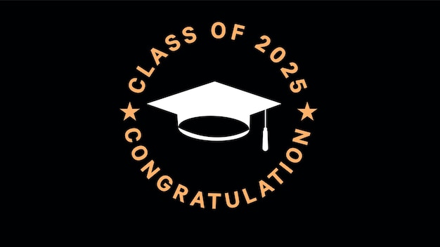 Cita de graduación Clase de 2025 tipografía senior graduación retro sublimación