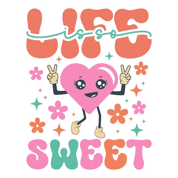 Cita inspiradora retro Groovy SVG