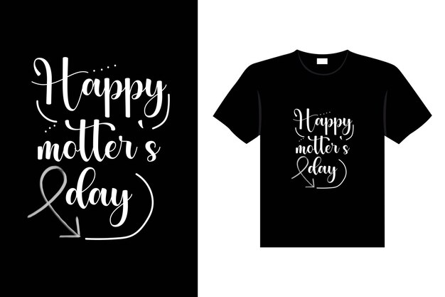 Cita de letras del día de la madre Feliz mamá camiseta vector tipografía mamá ama el diseño de la camiseta