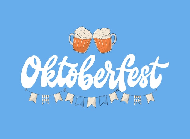 Cita de letras a mano de oktoberfest para invitaciones, tarjetas, pancartas, carteles, carteles, carteles de sublimación.