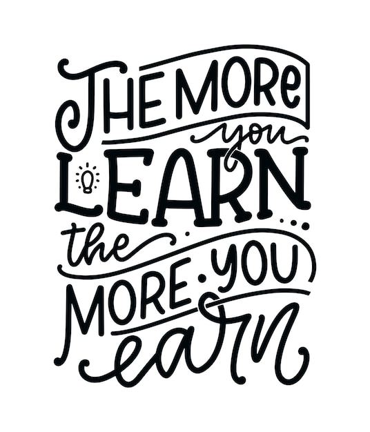 Cita de letras de motivación dibujada a mano en estilo de caligrafía moderna. Lema de inspiración para el diseño de carteles e impresiones. Ilustración vectorial
