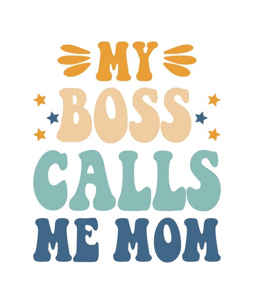 Cita de mamá retro Diseño SVG