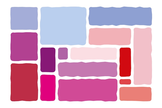 Cita marcos de color colección de plantillas en blanco Conjunto de carteles de citas minimalistas dibujados a mano Texto aislado