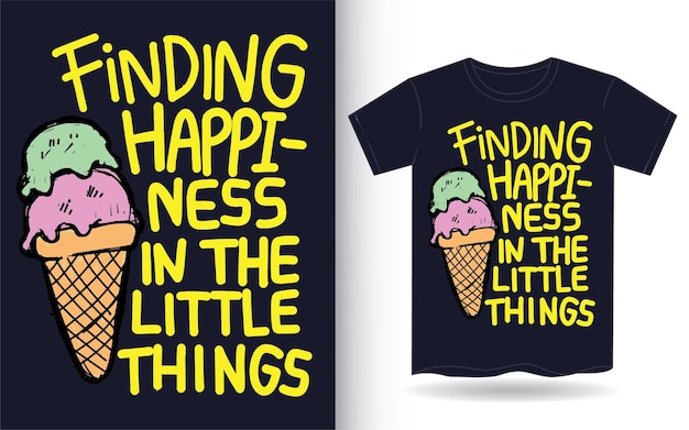 Cita motivacional de letras a mano para camiseta