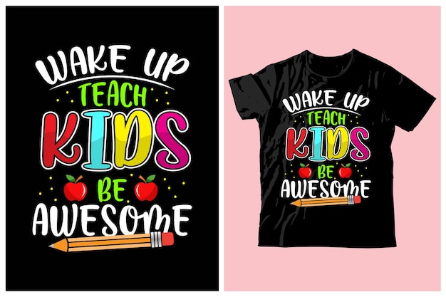 Cita de tipografía de regreso a la escuela diseño de camiseta