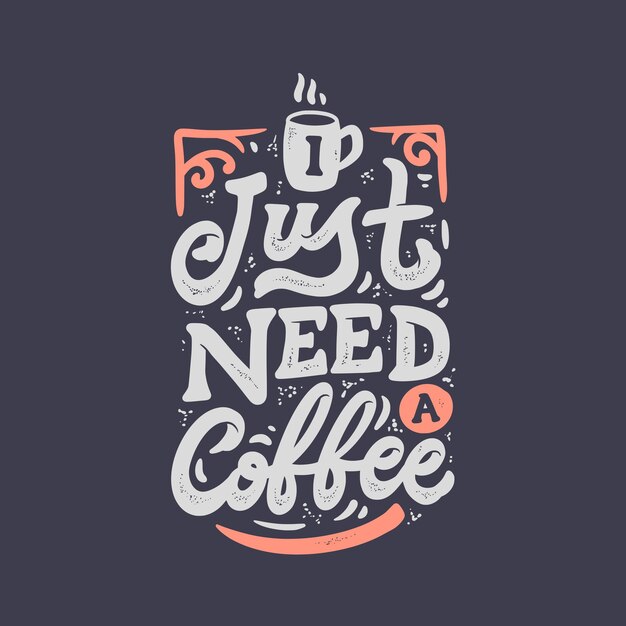 Citar letras de mano de café para café