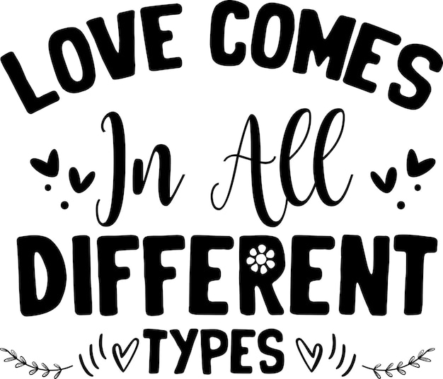 Citas de amor sin fin y tipografía para las impresiones de San Valentín