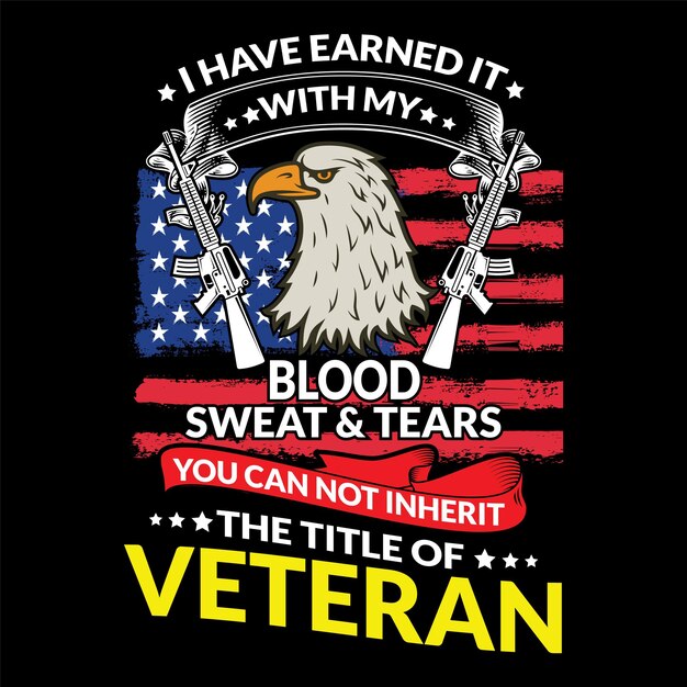 Citas del Día del Veterano Diseño de camisetas Ilustración vectorial Clipart Eps