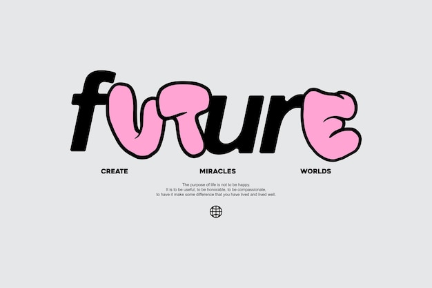 citas estéticas ropa de calle tipografía plantillas de diseño de camisetas