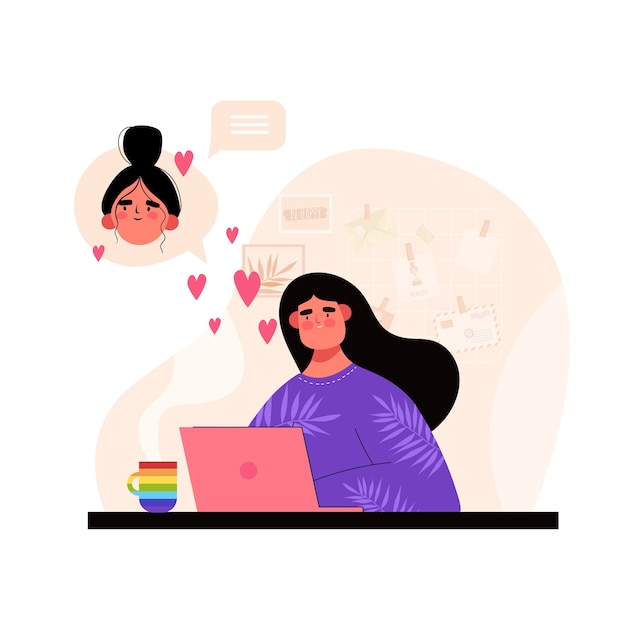 Vector citas en línea lgbt