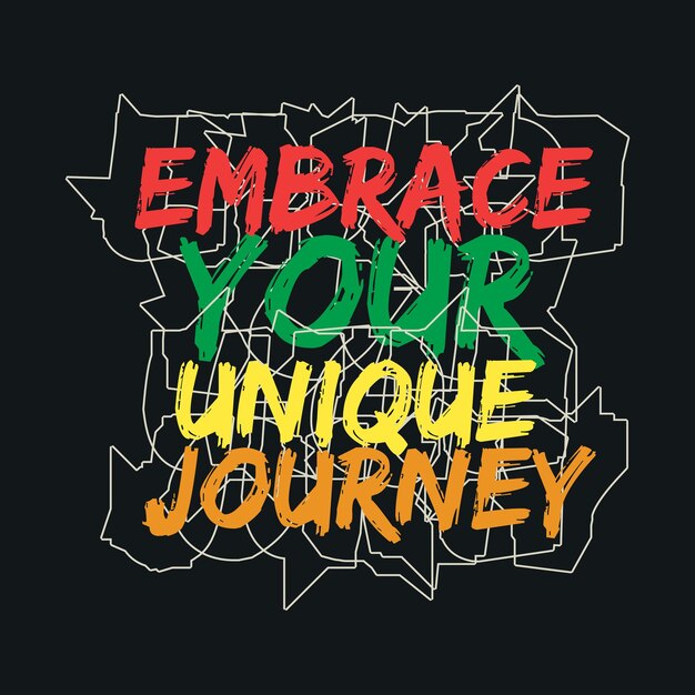 Citas motivacionales e inspiradoras letras efecto de texto tipografía diseño de camiseta oscura