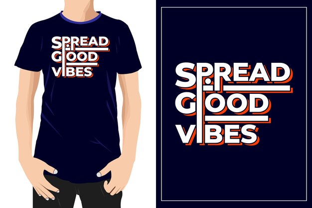 Citas motivacionales de good vibes diseño listo para la etiqueta de la camiseta de la taza o la impresión vector premium