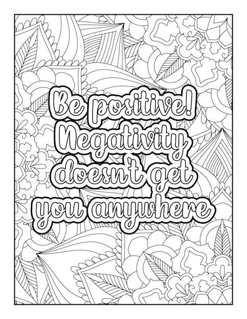 Citas Motivacionales Mandala Página Para Colorear