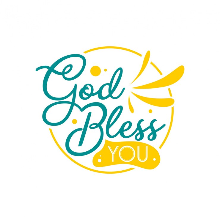 Vector citas de tipografía de letras dibujadas a mano. dios te bendiga. diseño vectorial inspirador y motivacional.