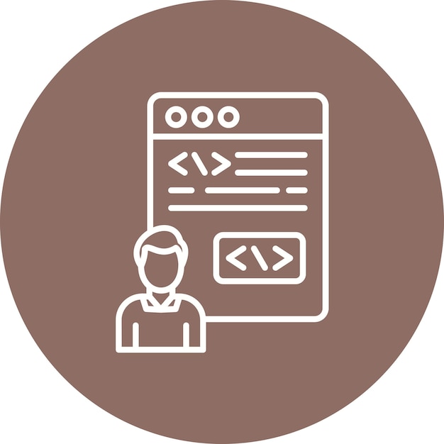 Citizen Developer Imagen vectorial de icono masculino Se puede usar para sin código