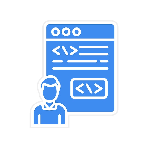 Citizen Developer Imagen vectorial de icono masculino Se puede usar para sin código