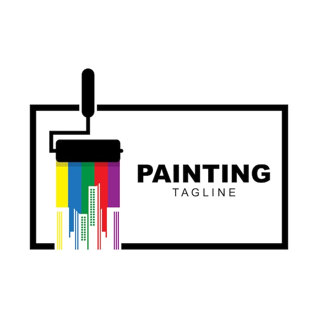 City Paint Logo casa pintura pintura servicios pintura logo vector