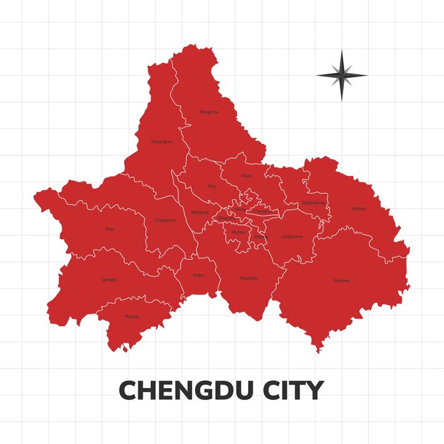 Vector ciudad de chengdu