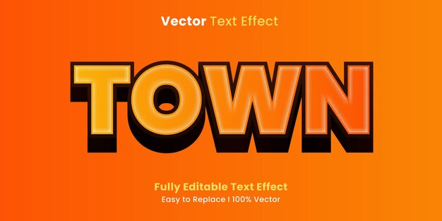 Ciudad efecto de texto 3d y efecto de texto editable