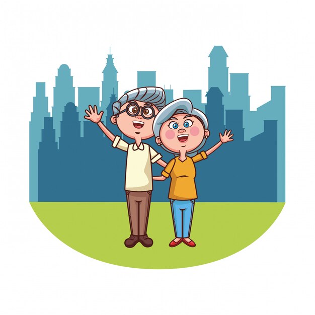 ciudad de pareja mayor