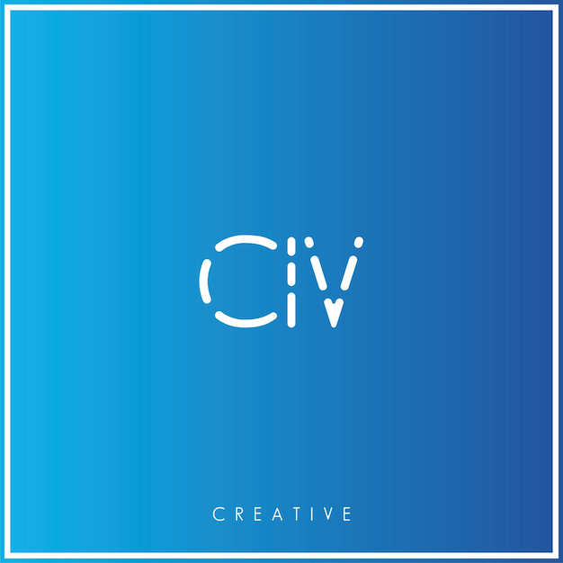 CIV Premium Vector último diseño de logotipo diseño creativo de logotipo vector ilustración monograma de logotipo mínimo