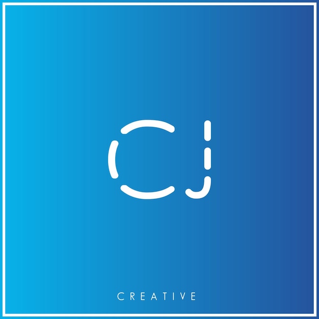 CJ Premium Vector último diseño del logotipo Creative Logo Vector Ilustración de las letras del logotipo Logo Creative