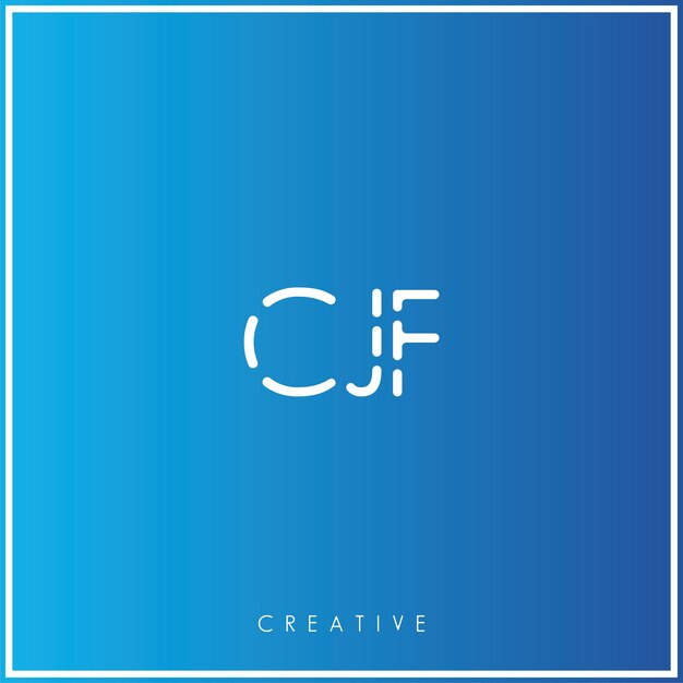 CJF Premium Vector último diseño de logotipo Diseño creativo de logotipo Ilustración vectorial Logotipo mínimo Monograma