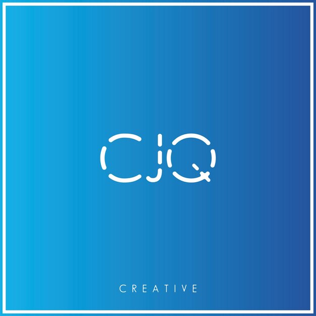CJQ Premium Vector último diseño de logotipo Diseño creativo de logotipo Ilustración vectorial Logotipo mínimo Monograma