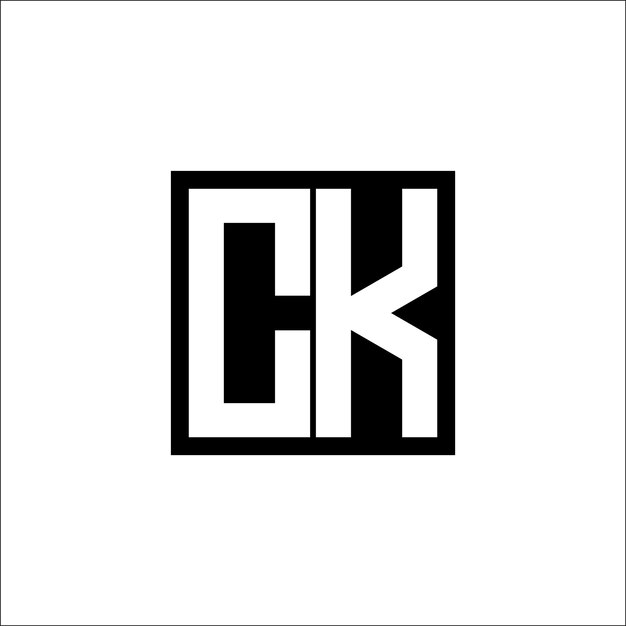 CK Combinación de letras modernas Logotipo de diseño minimalista