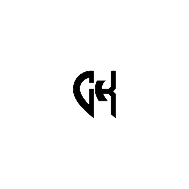 CK monograma diseño del logotipo letra texto nombre símbolo monocromo logotipo carácter alfabeto logotipo simple