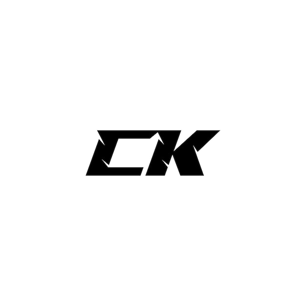 CK monograma diseño del logotipo letra texto nombre símbolo monocromo logotipo carácter alfabeto logotipo simple