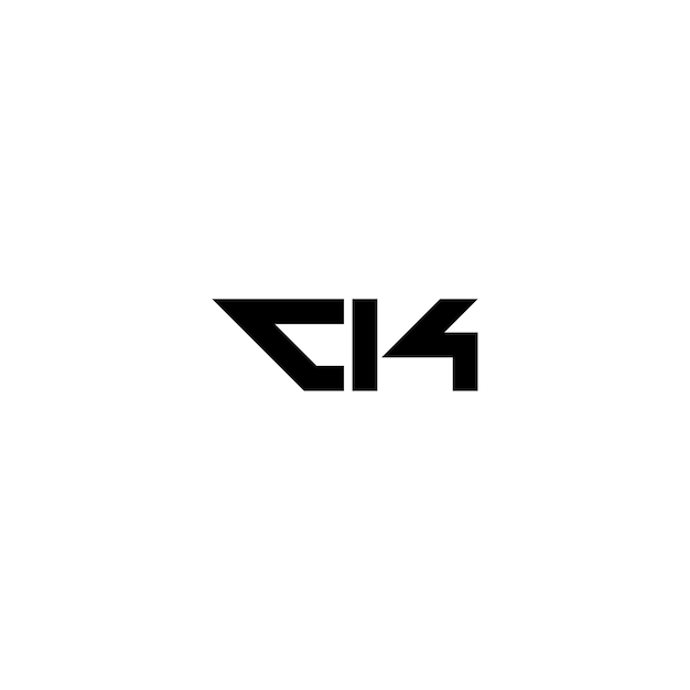 CK monograma diseño del logotipo letra texto nombre símbolo monocromo logotipo carácter alfabeto logotipo simple