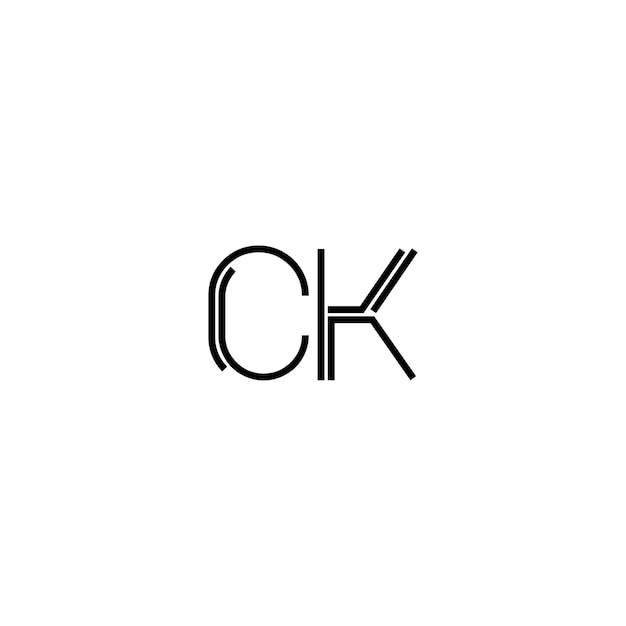 Ck monograma diseño del logotipo letra texto nombre símbolo monocromo logotipo carácter alfabeto logotipo simple