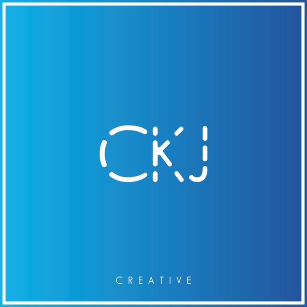 CKJ Premium Vector último diseño de logotipo Diseño creativo de logotipo Ilustración vectorial Logotipo mínimo Monograma