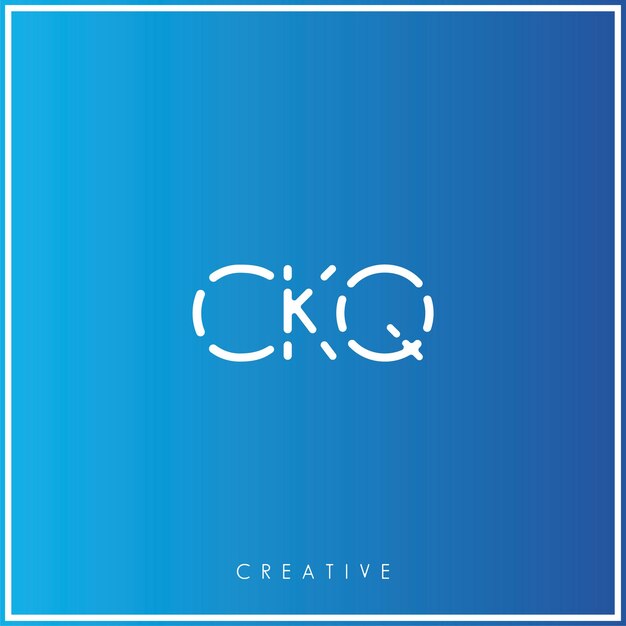 CKQ Premium Vector último diseño de logotipo Diseño creativo de logotipo Ilustración vectorial Logotipo mínimo Monograma
