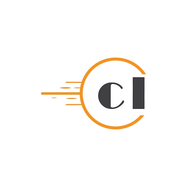 cl logotipo inicial de monograma con diseño de estilo de círculo