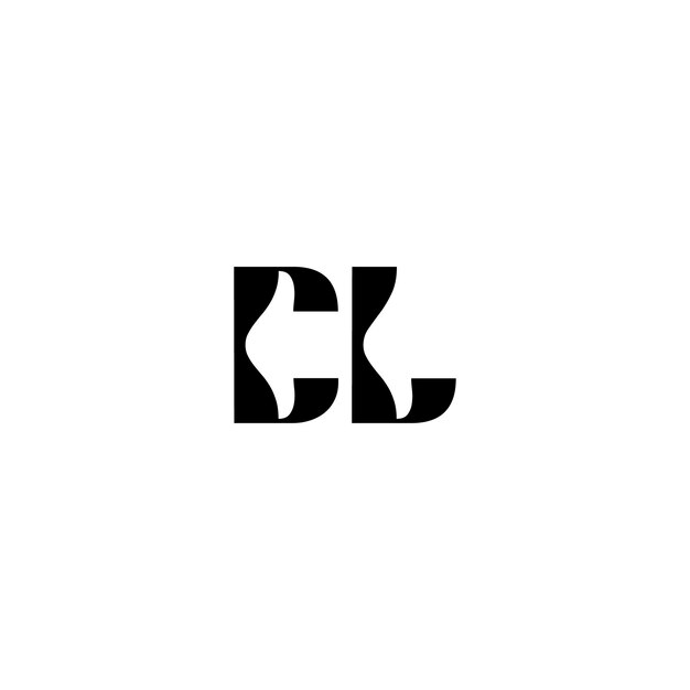 CL monograma logotipo diseño carta texto nombre símbolo monocromo logotipo alfabeto carácter simple logotipo