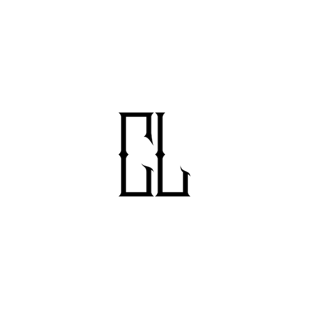 CL monograma logotipo diseño carta texto nombre símbolo monocromo logotipo alfabeto carácter simple logotipo