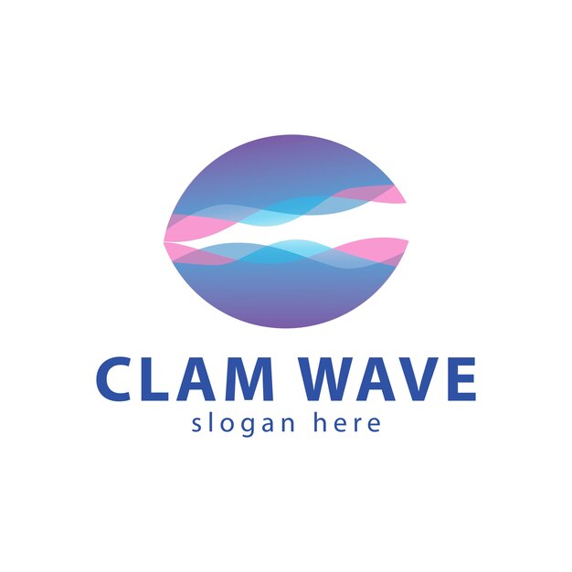 Clam Wave Color Logo