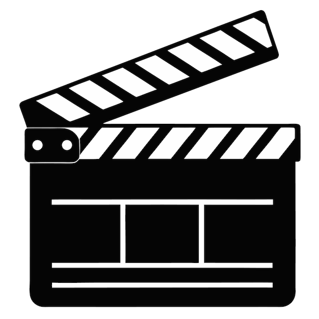 Clapperboard Icon para la producción cinematográfica y la realización de películas