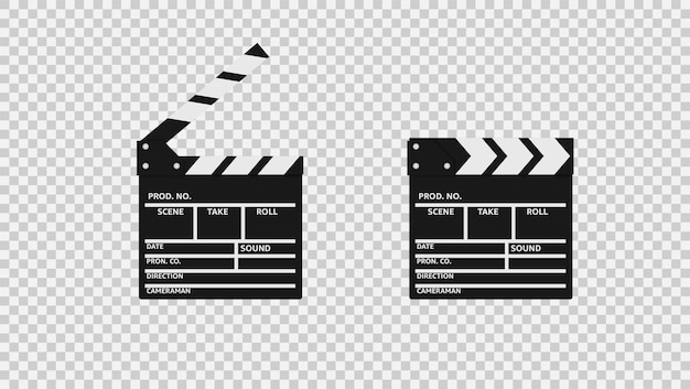 Claqueta maqueta realista Movie clapper Vector EPS 10