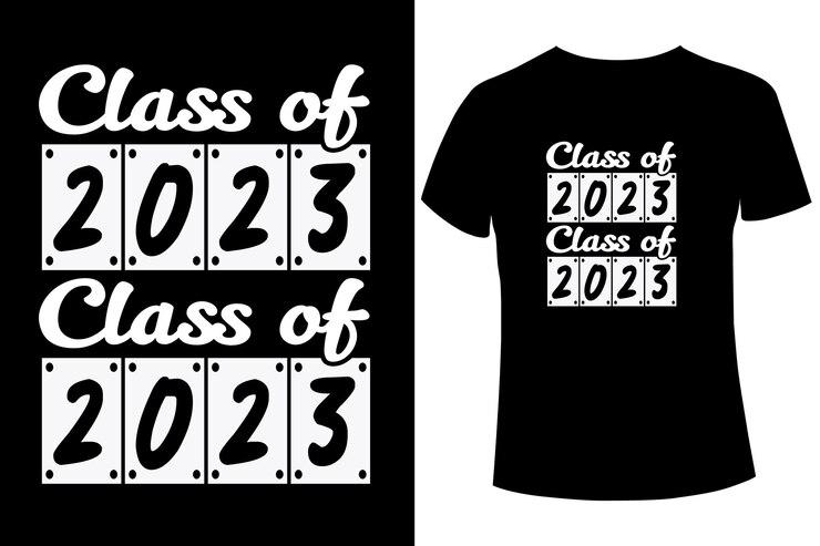 clase de 2023 clase de plantilla de diseño de camiseta de 2023