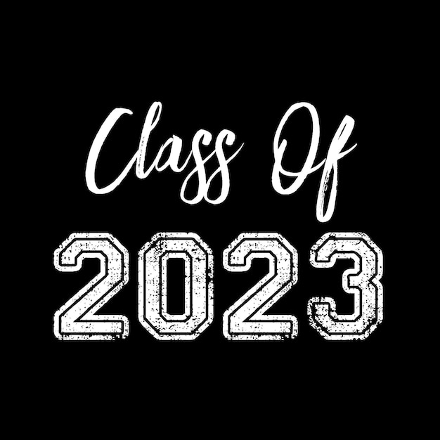 Clase de 2023 Vector de texto, diseño de camiseta