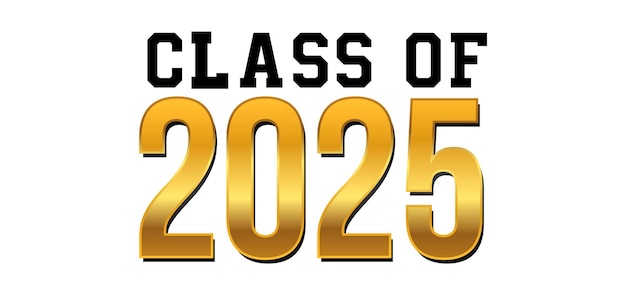 clase de 2025 Cita de graduación Tipografía Diseño vectorial para impresión aislado en fondo blanco